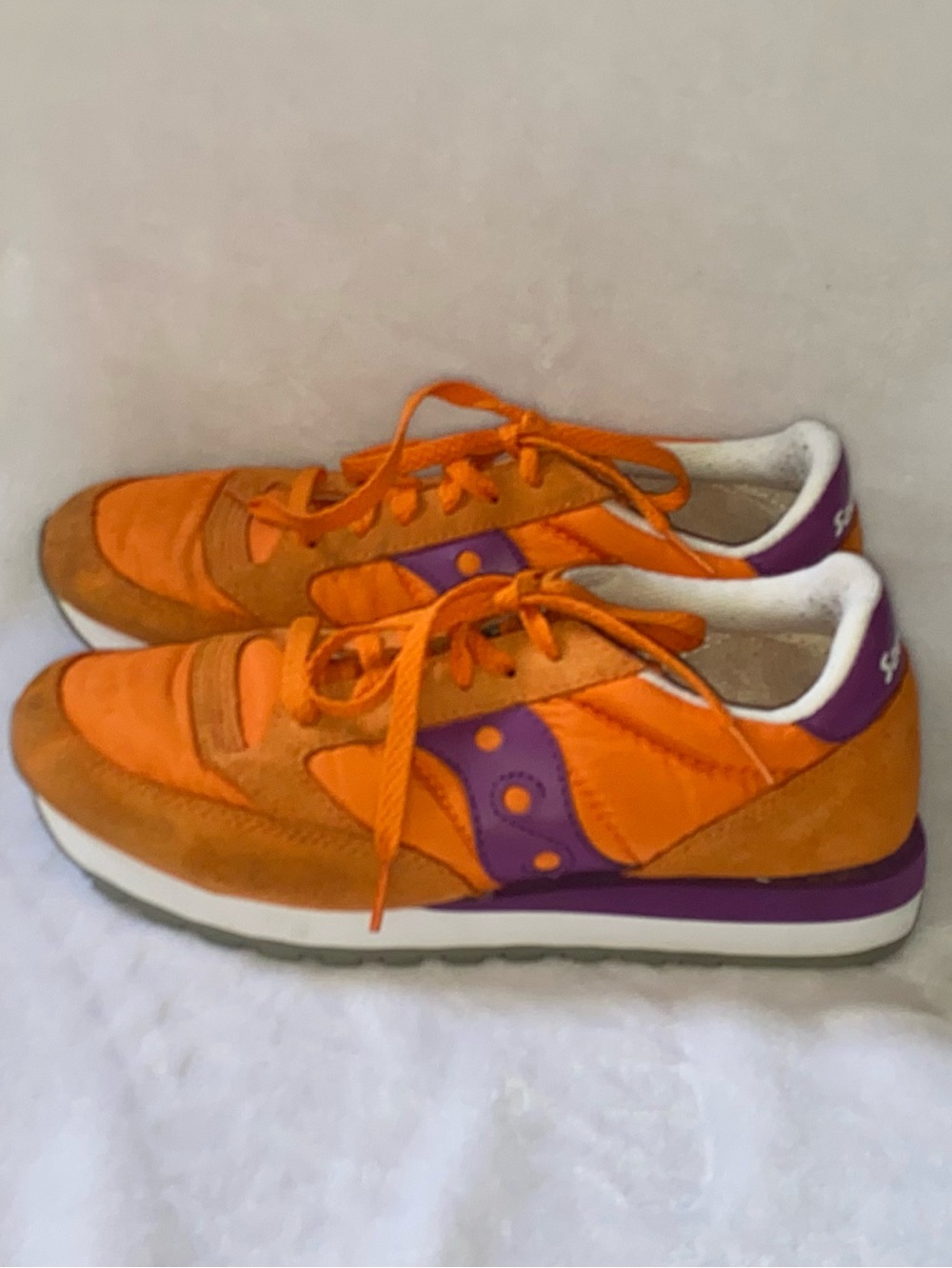 Saucony Jazz Original Women’s Sneakers – Orange & Purple 8-8.5